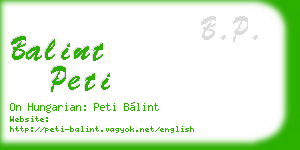 balint peti business card